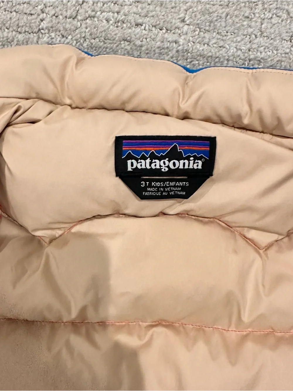 Patagonia toddler Red & Blue Puffer Vest